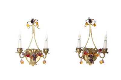 Lot 137 - A PAIR OF REGENCY STYLE GILT BRASS AND...