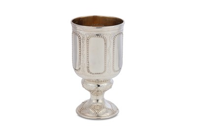 Lot 321 - A Victorian antique sterling silver goblet,...