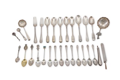 Lot 100a - A mixed group of sterling silver flatware...