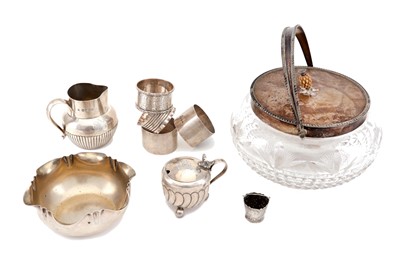 Lot 183 - A mixed group of antique sterling silver,...