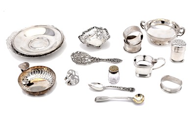 Lot 182 - A mixed group of sterling silver, Comprising a...