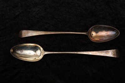 Lot 42 - Two George III sterling silver Old English...