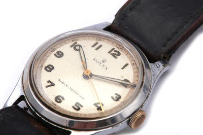 Lot 338 - ROLEX. A STAINLESS STEEL MANUAL WRISTWATCH....