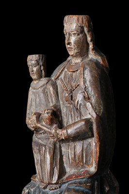 Lot 1 - A 15TH CENTURY SOUTH GERMAN CARVED AND...