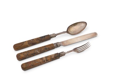 Lot 37 - An unusual Victorian travelling spoon, fork...