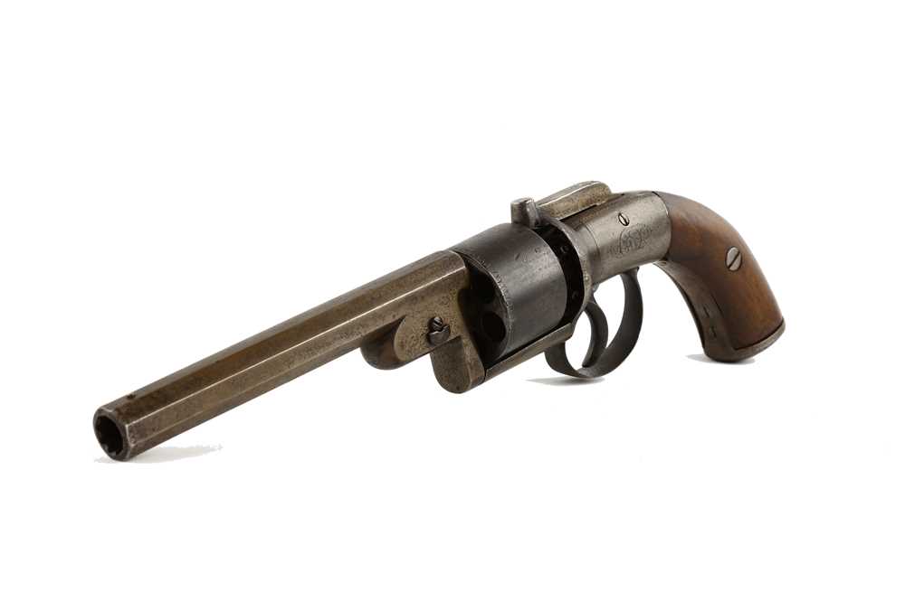 Lot 169 - An English 6 shot transitional-revolver pistol...