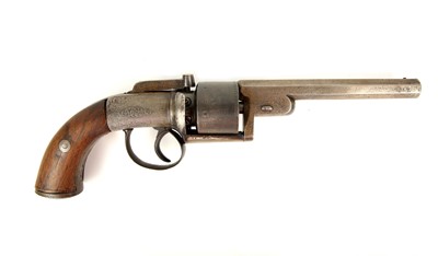 Lot 169 - An English 6 shot transitional-revolver pistol...