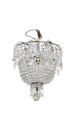 Lot 152 - A LATE 19TH CENTURY CRYSTAL GLASS CHANDELIER...