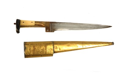 Lot 66 - 19th century Afghan pesh kabz dagger with 24cm...