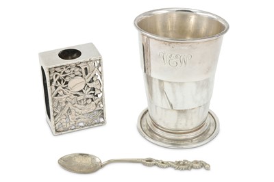 Lot 367 - A George VI sterling silver collapsible...