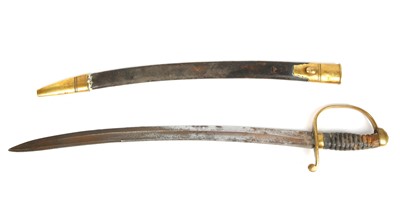 Lot 128 - British constabulary sword/hanger and scabbard,...