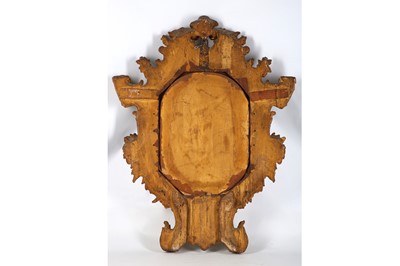 Lot 123 - AN 18TH CENTURY GILTWOOD AND GESSO WALL MIRROR...
