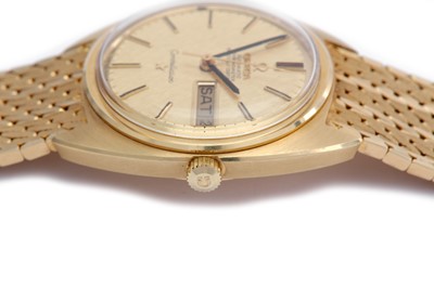 Lot 372 - OMEGA. A GENTS 18K YELLOW GOLD AUTOMATIC...