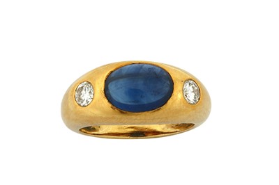 Lot 164 - A sapphire and diamond ring The...