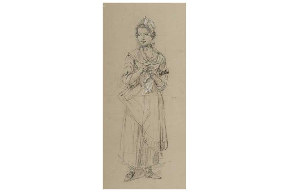 Lot 124 - EYRE CROWE ARA (BRITISH 1824-1910) Study of a...