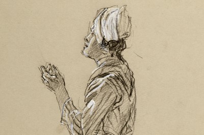 Lot 124 - EYRE CROWE ARA (BRITISH 1824-1910) Study of a...