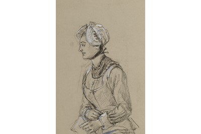 Lot 124 - EYRE CROWE ARA (BRITISH 1824-1910) Study of a...