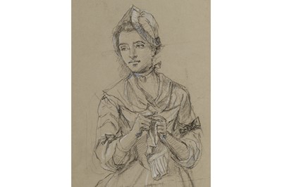 Lot 124 - EYRE CROWE ARA (BRITISH 1824-1910) Study of a...