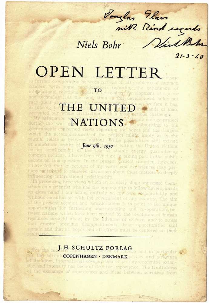 Lot 244 - Bohr (Niels) Open Letter to the United Nations,...