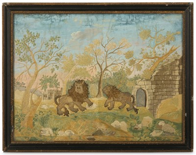 Lot 153 - A LATE 17TH / EARLY 18TH CENTURY EMBROIDERED...