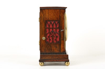 Lot 198 - A REGENCY ROSEWOOD AND BRASS MOUNTED FUSEE...