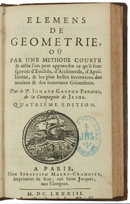 Lot 44 - Pardies (Ignace Gaston) Elemens de geometrie,...
