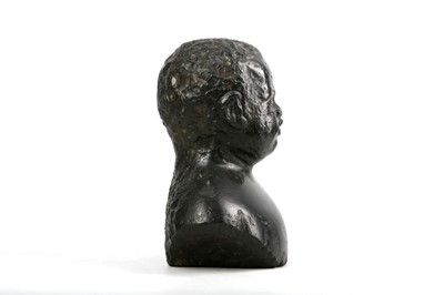 Lot 29 - A BLACK MARBLE BUST OF A YOUNG MOOR, PROBABLY...