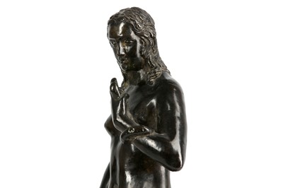 Lot 28 - A BRONZE FIGURE OF EVE, POSSIBLY 16TH CENTURY...