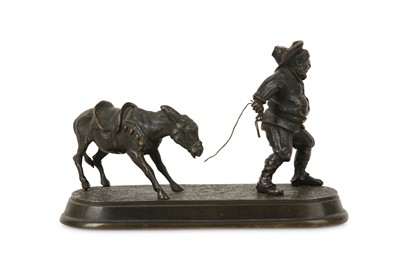 Lot 224 - A 19TH CENTURY FRENCH BRONZE MODEL OF A...