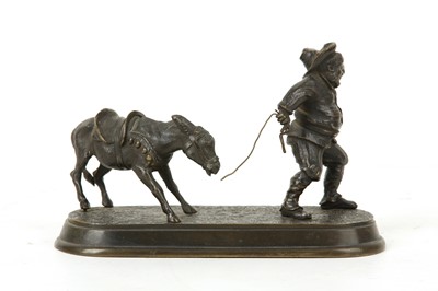 Lot 224 - A 19TH CENTURY FRENCH BRONZE MODEL OF A...