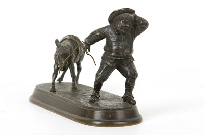 Lot 224 - A 19TH CENTURY FRENCH BRONZE MODEL OF A...