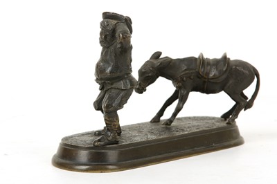 Lot 224 - A 19TH CENTURY FRENCH BRONZE MODEL OF A...