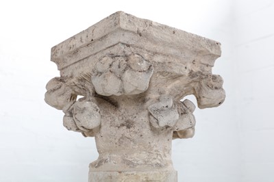 Lot 5 - A FRENCH CARVED STONE COLUMN, POSSIBLY 16TH...