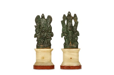 Lot 99 - A PAIR OF LATE 19TH CENTURY ITALIAN BRONZE AND...