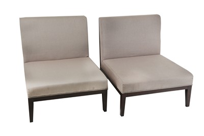 Lot 668 - A pair of contemporary lounge chairs, each...