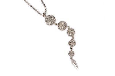 Lot 30 - A diamond pendant necklace The pendant...