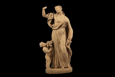 Lot 22 - AN 18TH CENTURY FRENCH TERRACOTTA BOZZETTO OF...