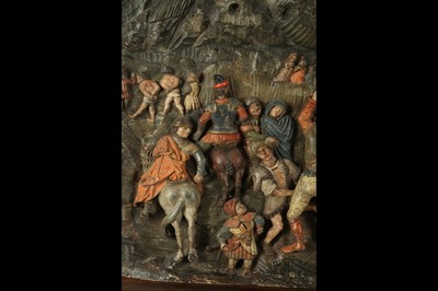 Lot 2 - A LARGE EARLY 16TH CENTURY FRENCH CARVED WOOD...