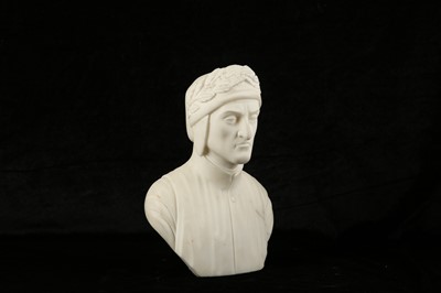 Lot 81 - A 19TH CENTURY ITALIAN MARBLE BUST OF DANTE...