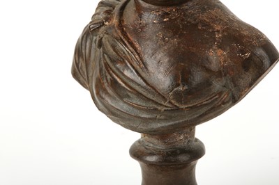 Lot 56 - AN 18TH CENTURY FRENCH PATINATED TERRACOTTA...