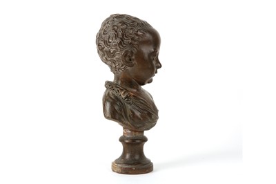 Lot 56 - AN 18TH CENTURY FRENCH PATINATED TERRACOTTA...