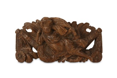 Lot 44 - A 17TH CENTURY CARVED OAK RELIEF DEPICTING A...