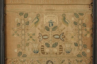 Lot 155 - A 17TH CENTURY NEEDLEWORK BAND SAMPLER  of...