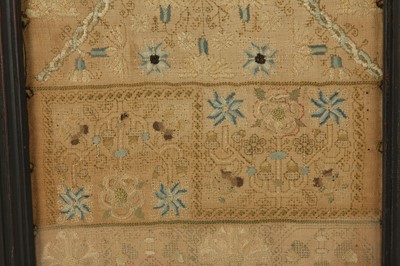Lot 155 - A 17TH CENTURY NEEDLEWORK BAND SAMPLER  of...