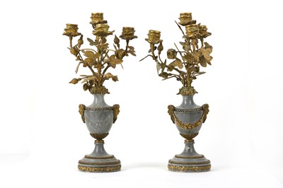 Lot 132 - A LATE 19TH CENTURY GREY MARBLE AND GILT...