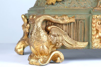 Lot 118 - A LATE 19TH CENTURY PAINTED AND GILT METAL...