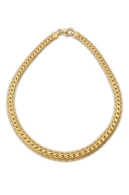 Lot 160 - A gold necklace Designed as a collar of 18...