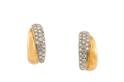 Lot 171 - A pair of diamond earrings, by Tiffany & Co. ...