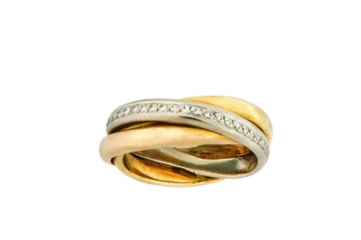 Lot 192 - A diamond-set triple band ring, retailed by...