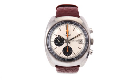 Lot 346 - TISSOT. A GENTS STAINLESS STEEL AUTOMATIC...